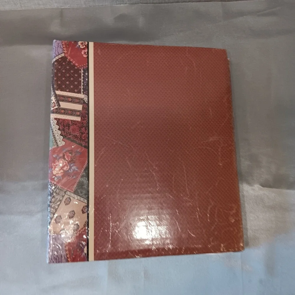 Vintage‎ Photo Album 3 Ring Binder 80 Slip In Pockets Multicolor Memory Book